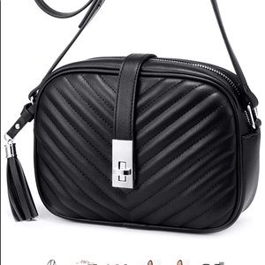 Black quilted crossbody bag